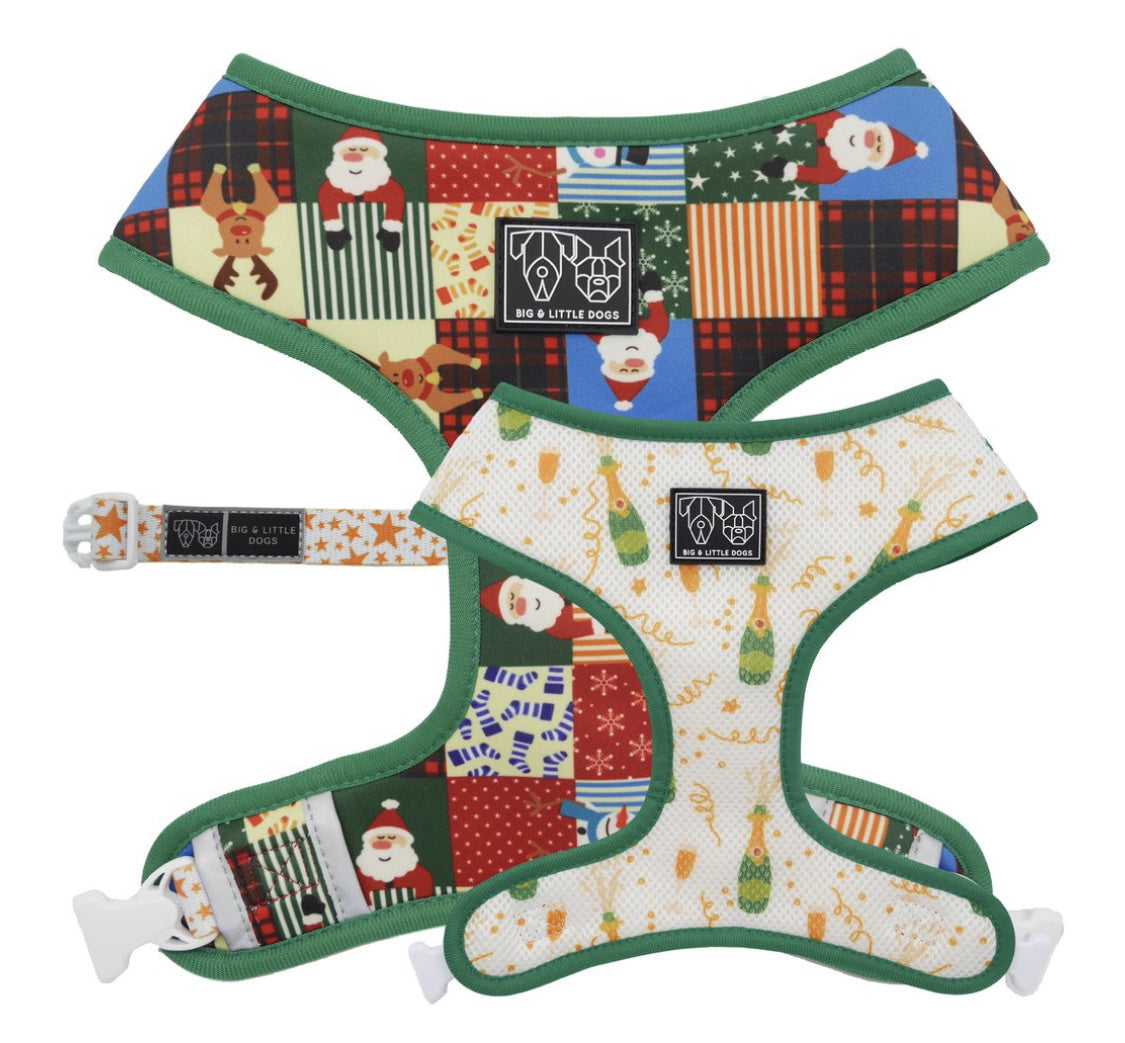 Big and Little Dogs Reversible Harness Silly Season ( XS, S & M ) - Premium hondentuig > honden harnas from Big and Little Dogs - Just €10! Shop now at Frenkiezdogshop