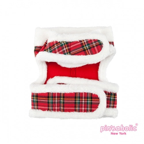 Pinkaholic Santa Pinka Harness Checkered Red - Premium hondentuig > honden harnas from Pinkaholic - Just €20! Shop now at Frenkiezdogshop