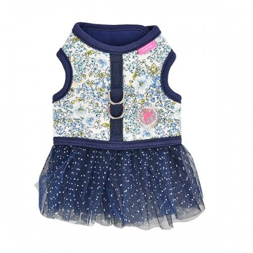 Pinkaholic Begonia Flirt Harness Navy hondentuig > honden harnas > overige modellen Small