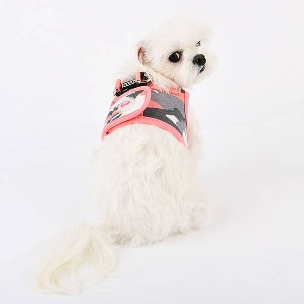 Puppia Ensign Vest Harness Model B Pink Camo ( L ) - Premium hondentuig > honden harnas from Puppia - Just €20! Shop now at Frenkiezdogshop
