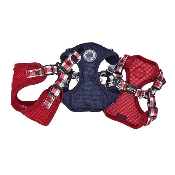 Puppia Neil Harnes Navy Model C hondentuig > honden harnas > model C Medium