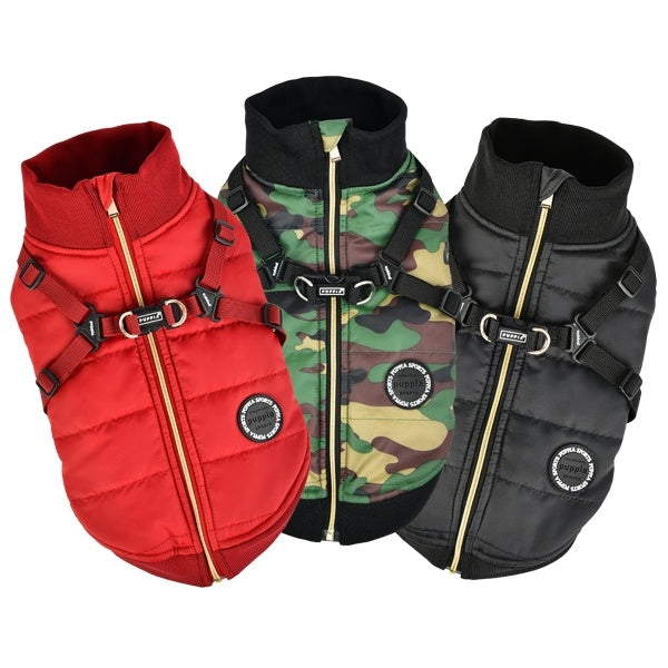 Puppia Frost Jacket Harness Wine - Premium Hondenkleding > hondenjas from Puppia - Just €50! Shop now at Frenkiezdogshop