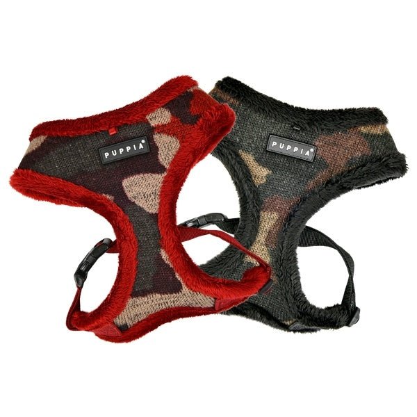 Puppia Colonel Harness Model A Wine Camo hondentuig > honden harnas > model A Small