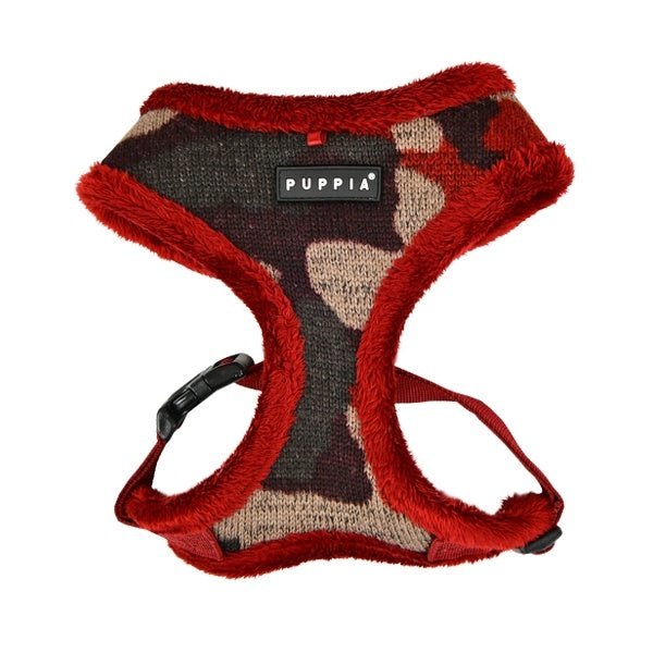 Puppia Colonel Harness Model A Wine Camo hondentuig > honden harnas > model A Small