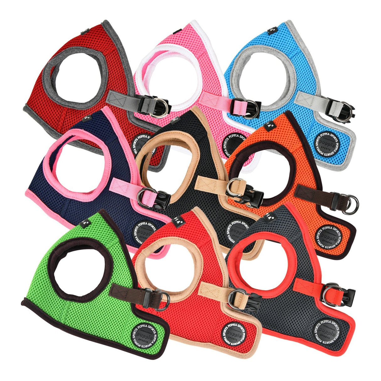 Puppia Soft Vest Harness II model B Red hondentuig > honden harnas > model B Small