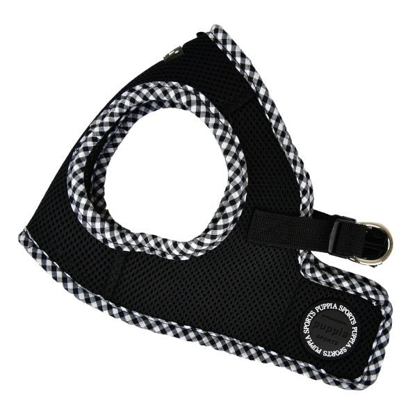 Puppia Vivien Check Vest Harness model B black hondentuig > honden harnas > model B X - Small