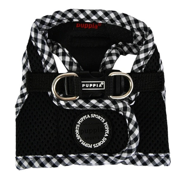 Puppia Vivien Check Vest Harness model B black - Premium hondentuig > honden harnas from Puppia - Just €19.99! Shop now at Frenkiezdogshop