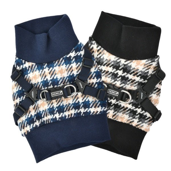 Puppia Sweater Harness J Kellen Navy hondentuig > honden harnas > overige modellen Small