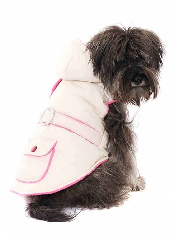 Urban Pup Cream / Pink Quilted & Hooded Bodywarmer - Premium Hondenkleding > hondenjas from Urban Pup - Just €20! Shop now at Frenkiezdogshop