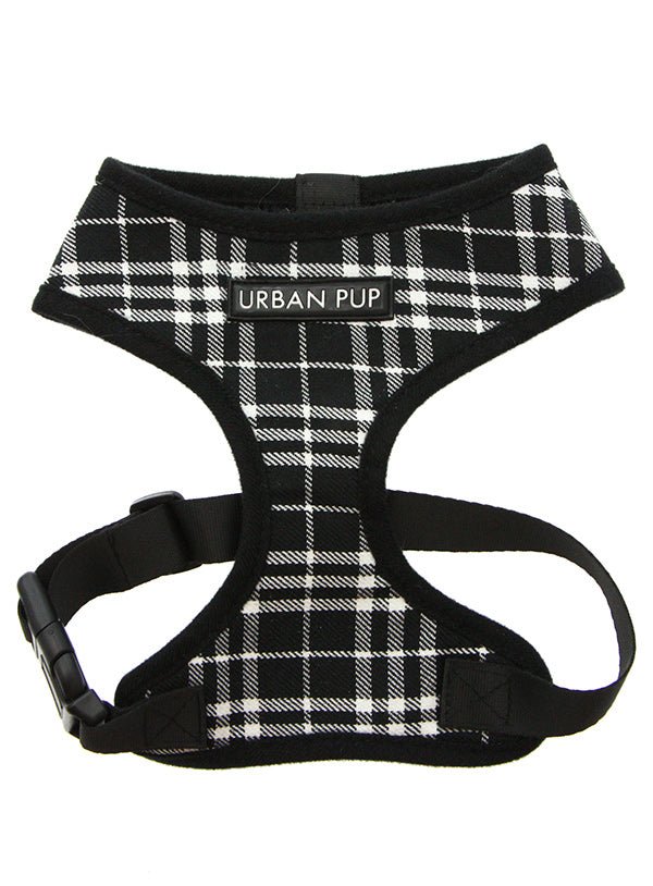 Urban Pup Black & White Tartan Harness hondentuig > honden harnas > model A XX - Small