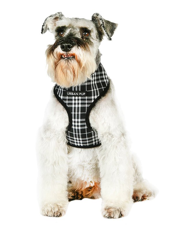 Urban Pup Black & White Tartan Harness hondentuig > honden harnas > model A XX - Small