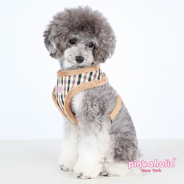 Pinkaholic Pupberry harness brown hondentuig > honden harnas > model A Small