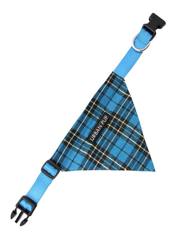 Urban Pup Blue Tartan Bandana Hondenkleding > bandana Small