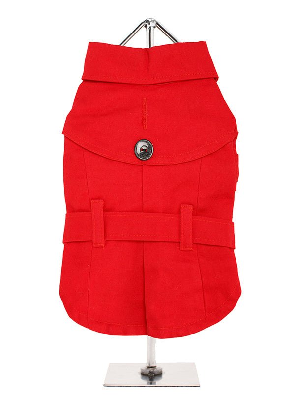 Urban Pup Red Fabric Trench Coat Hondenkleding > hondenjas X - Small
