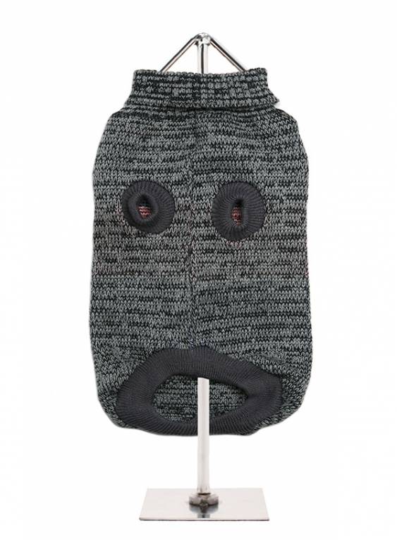 Urban Pup Charcoal Grey / Red Argyle Sweater ( S & L ) Hondenkleding > Hondentrui Small