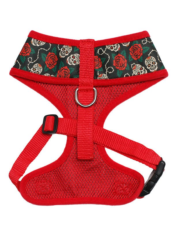 Urban Pup Skulls & Roses Harness hondentuig > honden harnas > model A XX - Small