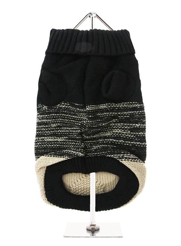 Urban Pup Donegal Black & Brown Ribbed Sweater Hondenkleding > Hondentrui X - Small