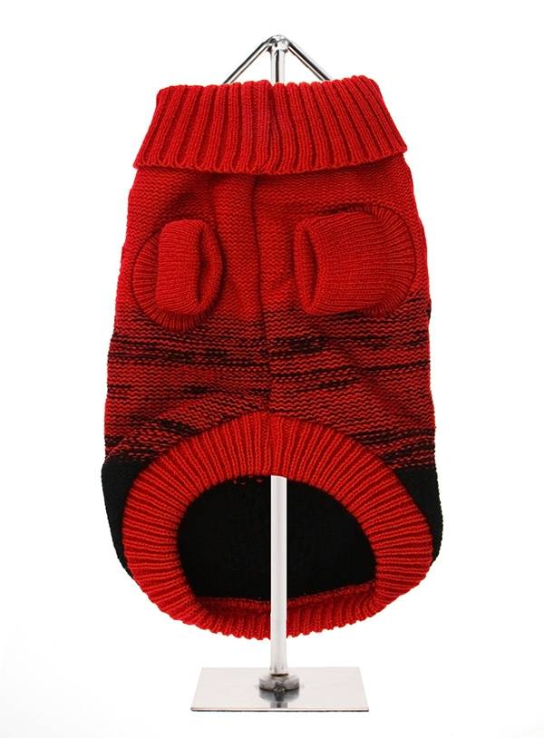 Urban Pup Donegal Red & Black Ribbed Sweater Hondenkleding > Hondentrui X - Small