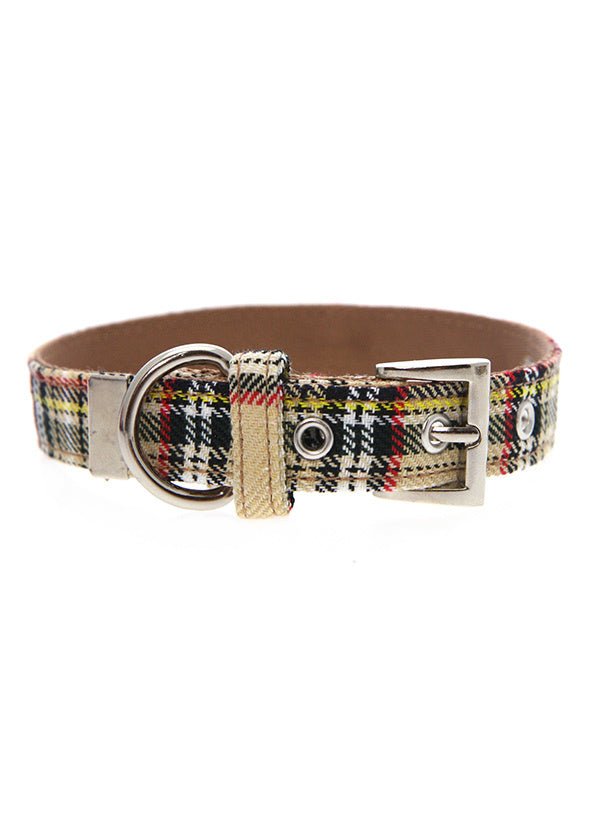Urban Pup Halsband Brown Tartan halsband > hondenhalsband Small