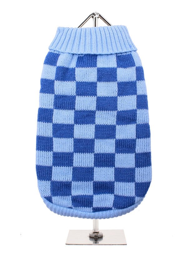 Urban Pup Checkerboard Blue Sweater Hondenkleding > Hondentrui X - Small