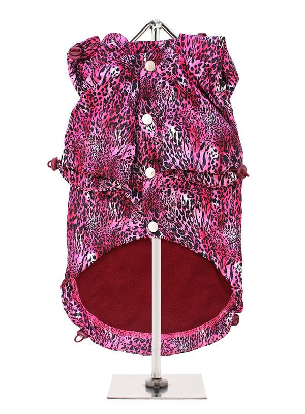 Urban Pup Pink Leopard Print Rainstorm Rain Coat Hondenkleding > hondenjas X - Small