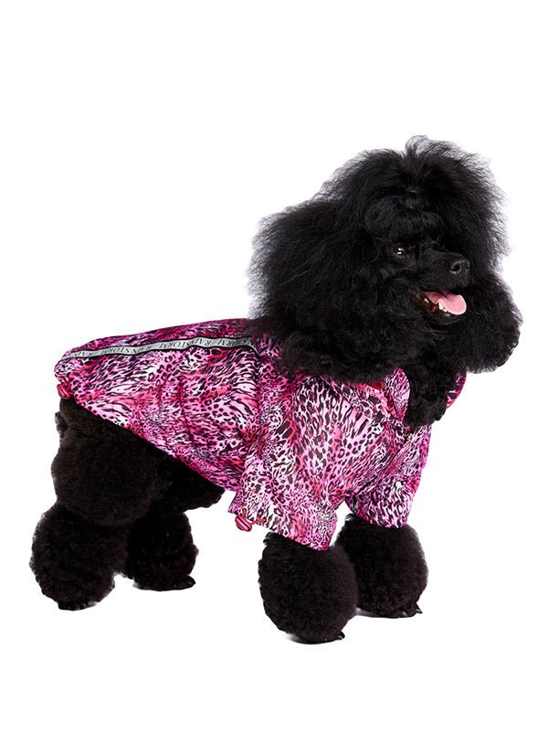 Urban Pup Pink Leopard Print Rainstorm Rain Coat Hondenkleding > hondenjas X - Small