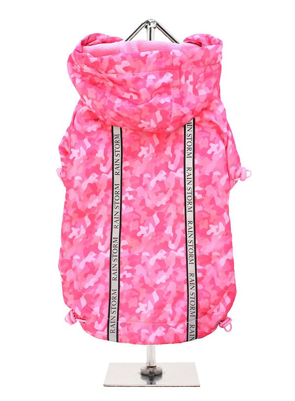 Urban Pup Pink Camouflage Print Rainstorm Rain Coat Hondenkleding > hondenjas X - Small