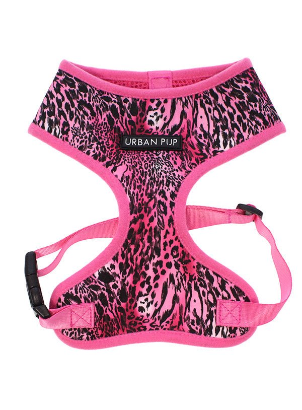 Urban Pup Pink Leopard Print Harness hondentuig > honden harnas > model A XX - Small