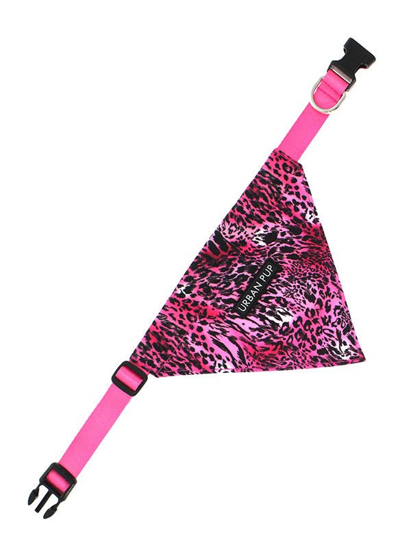 Urban Pup Pink Leopard Print Bandana Hondenkleding > bandana Small