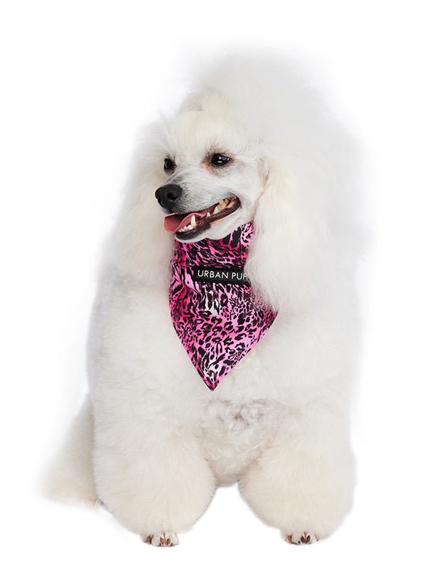 Urban Pup Pink Leopard Print Bandana Hondenkleding > bandana Small