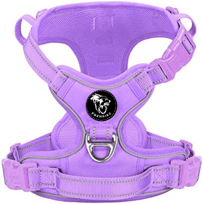 Frenkiez Y tuig dogharness reflective Lila ( matching straps ) hondentuig > honden harnas > Y tuigen Small