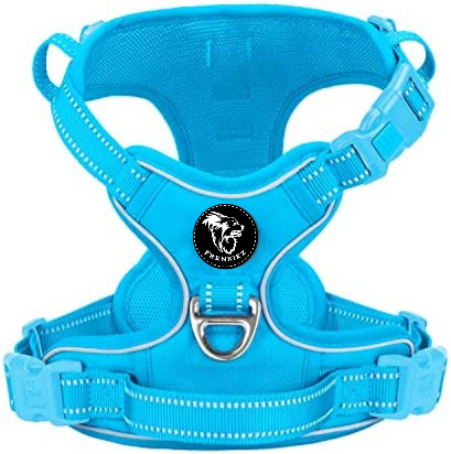 Frenkiez Y tuig dogharness reflective ( matching straps ) Blue - Premium hondentuig > honden harnas from Frenkiez - Just €34.99! Shop now at Frenkiezdogshop
