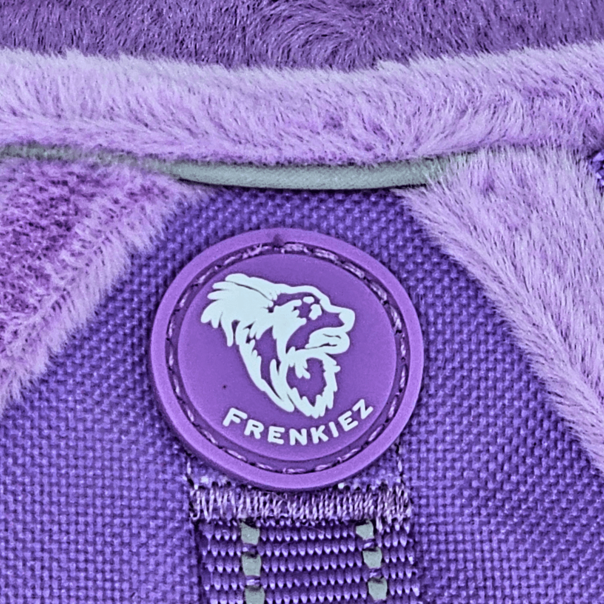 Frenkiez Teddy reflective Y tuig no pull dogharness Luxury Lila hondentuig > honden harnas > Y tuigen X - Small