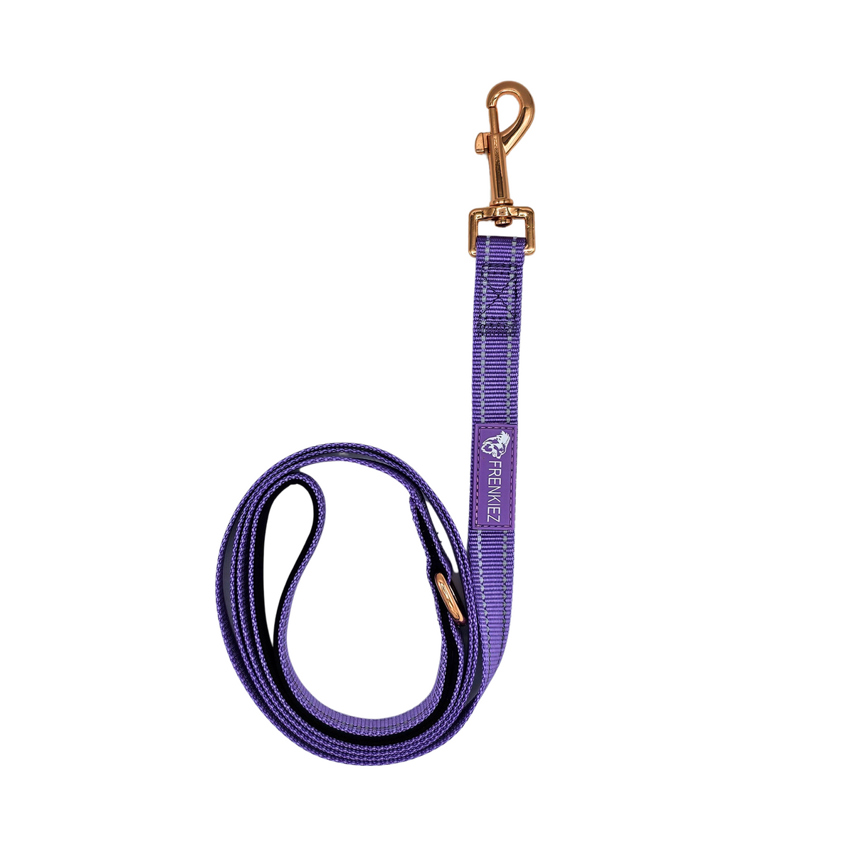 Frenkiez reflective dog leash Luxury Lila - Premium hondenriem > hondenlijn from Frenkiez - Just €14.99! Shop now at Frenkiezdogshop