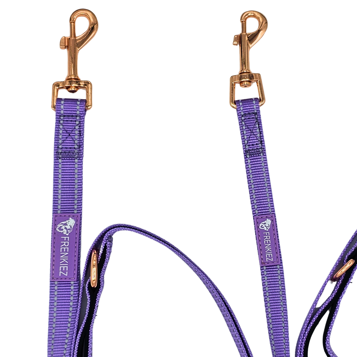 Frenkiez reflective dog leash Luxury Lila - Premium hondenriem > hondenlijn from Frenkiez - Just €14.99! Shop now at Frenkiezdogshop