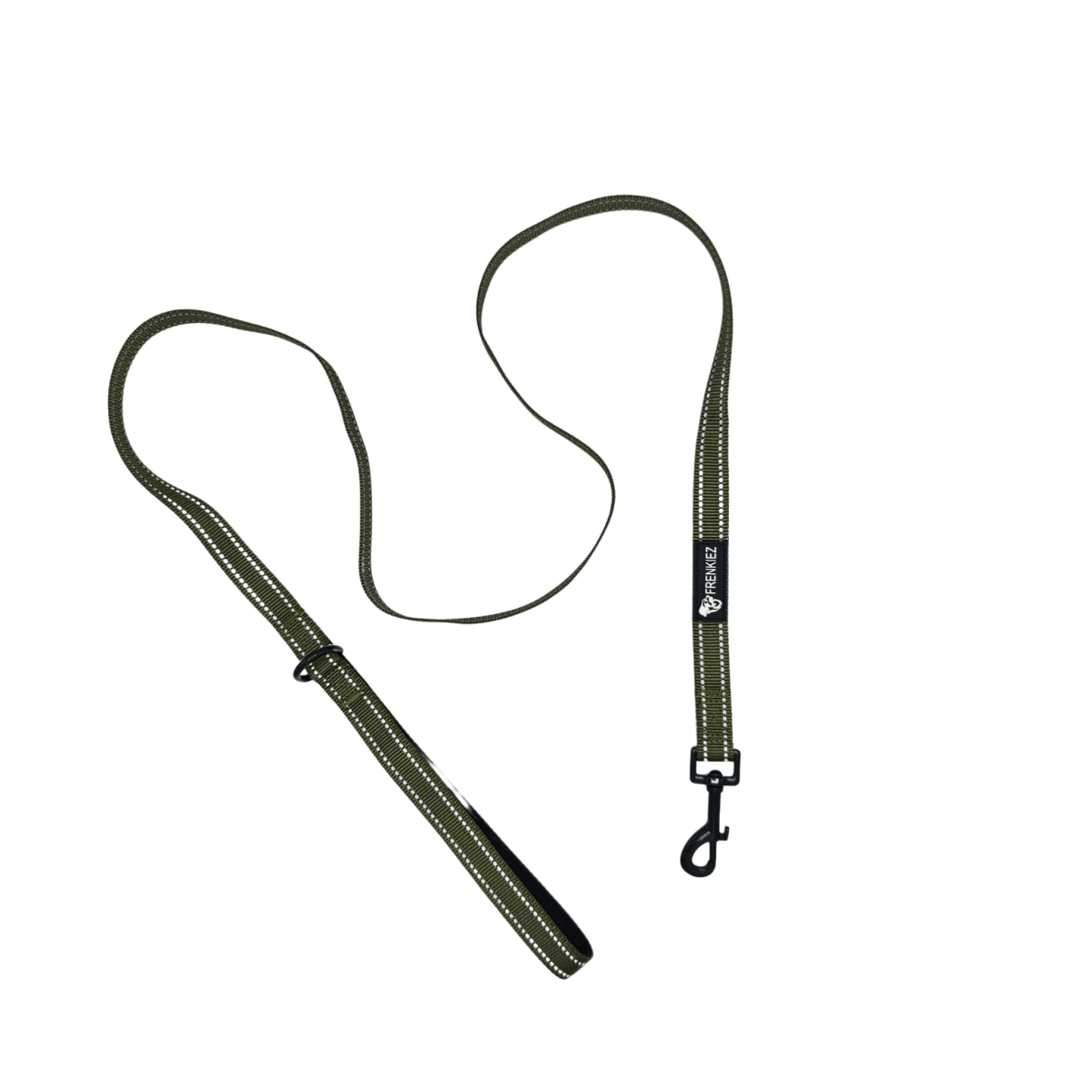Frenkiez reflective dog leash New Army Green hondenriem > hondenlijn Small