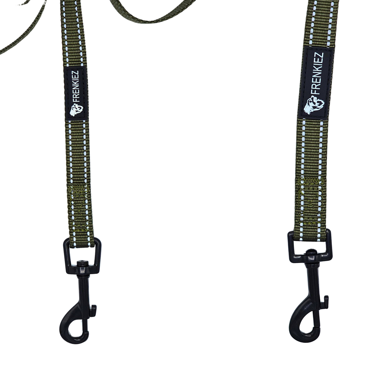 Frenkiez reflective dog leash New Army Green - Premium hondenriem > hondenlijn from Frenkiez - Just €14.99! Shop now at Frenkiezdogshop