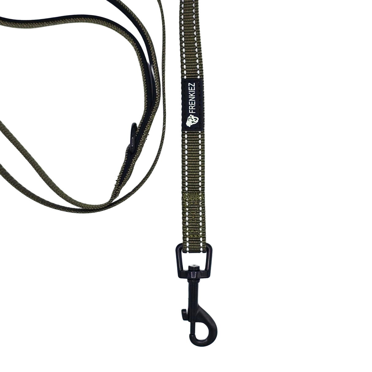 Frenkiez reflective dog leash New Army Green - Premium hondenriem > hondenlijn from Frenkiez - Just €14.99! Shop now at Frenkiezdogshop