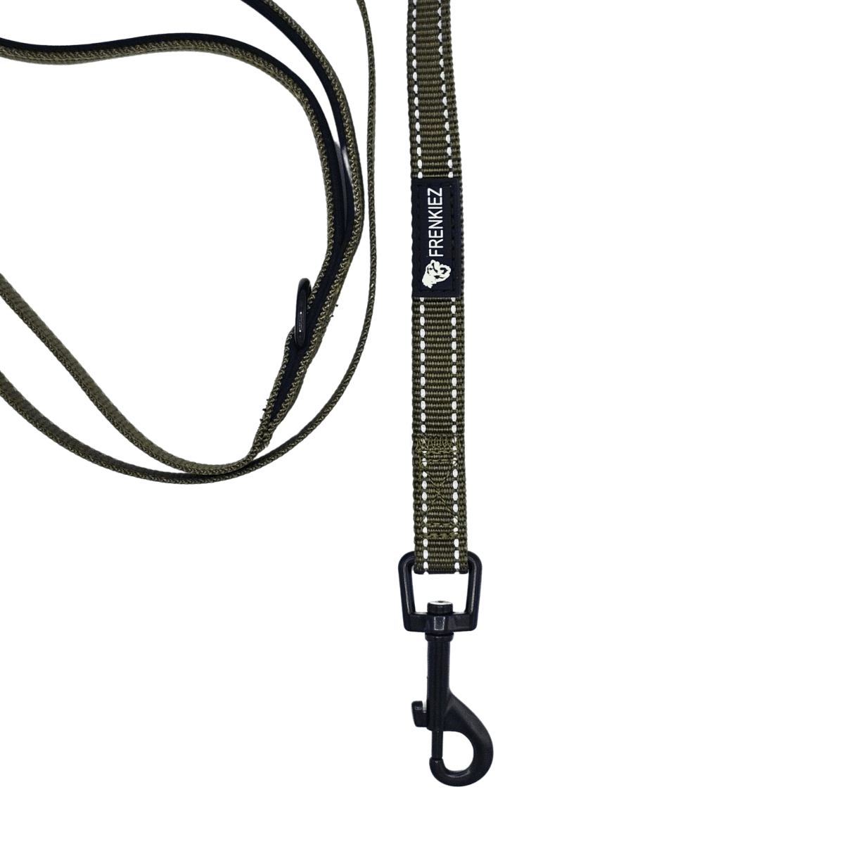 Frenkiez reflective dog leash New Army Green hondenriem > hondenlijn Small