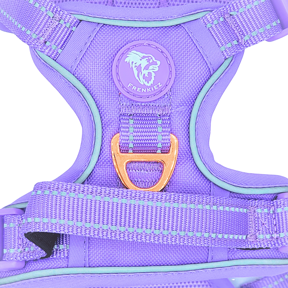 Frenkiez reflective Y tuig no pull dogharness Luxury Lila hondentuig > honden harnas > Y tuigen X - Small