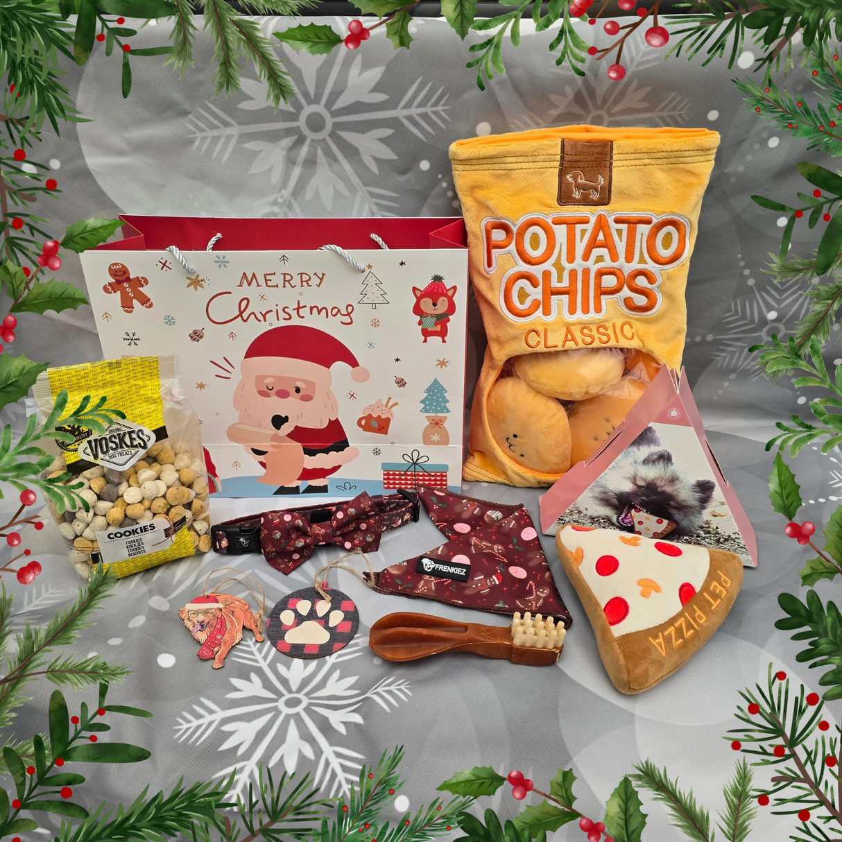 Frenkiez Christmas big Giftbox NEW Brown edition Hondencadeau > Kerstcadeau Small