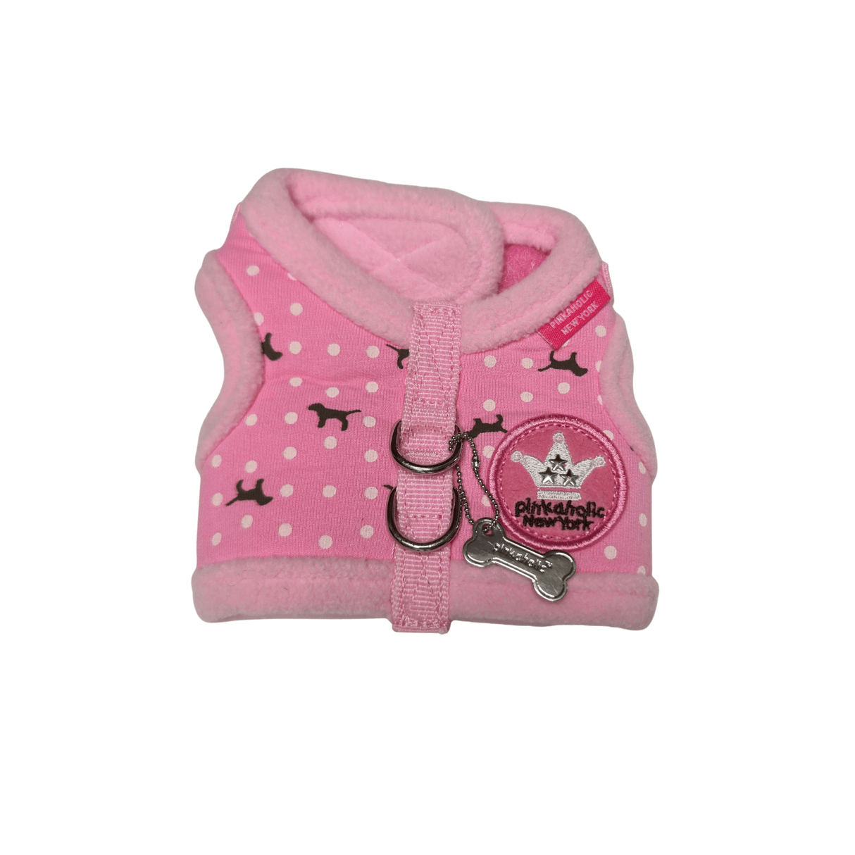 Pinkaholic Princess Pinka Harness Indian Pink tweedekans hondentuig > honden harnas > model B X - Small - Indian Pink