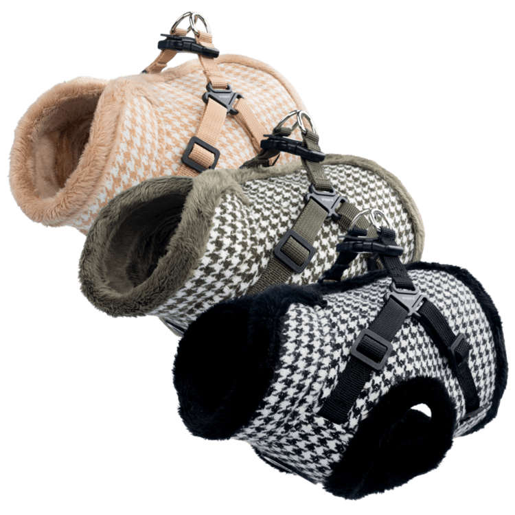 Puppia Chic Hound Vest Harness – Model V Khaki hondentuig > honden harnas > overige modellen Small