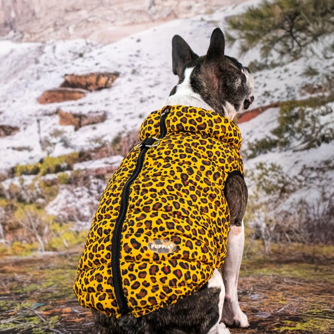 Puppia Wild Puffer Vest Harness Jumper Brown Hondenkleding > hondenjas Small