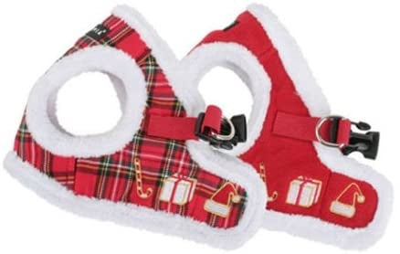 Puppia Vest Harness model B Santa Checkered Red - Premium hondentuig > honden harnas from Puppia - Just €25! Shop now at Frenkiezdogshop