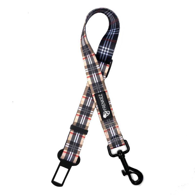 Frenkiez carseatbelt BarkBerry beige - Premium Autogordel > Autoriem from Frenkiez - Just €5! Shop now at Frenkiezdogshop
