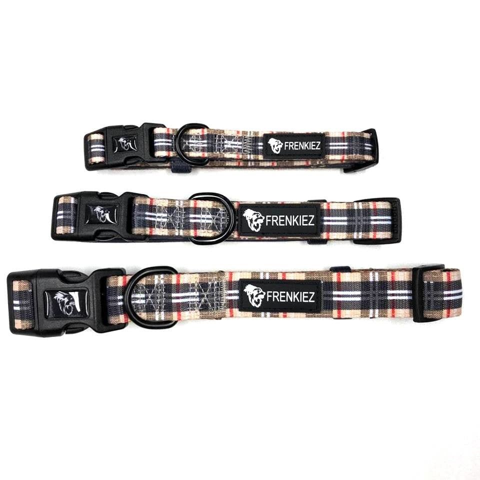 Frenkiez BarkBerry Beige Halsband halsband > hondenhalsband Small