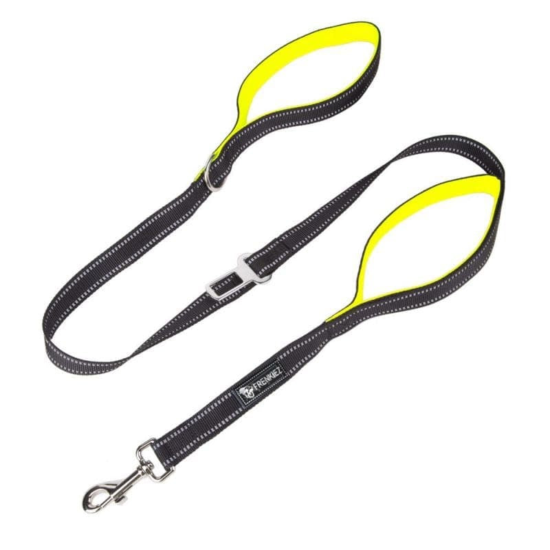 Frenkiez reflective dog leash yellow/green - Premium hondenriem > hondenlijn from Frenkiez - Just €10! Shop now at Frenkiezdogshop