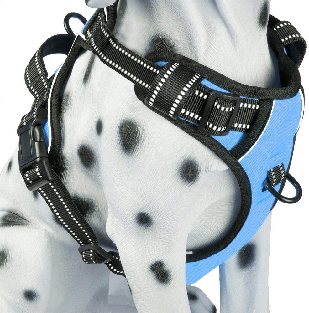 Frenkiez reflective no pull dog harness blue XS & S ) - Premium hondentuig > honden harnas from Frenkiez - Just €8.99! Shop now at Frenkiezdogshop