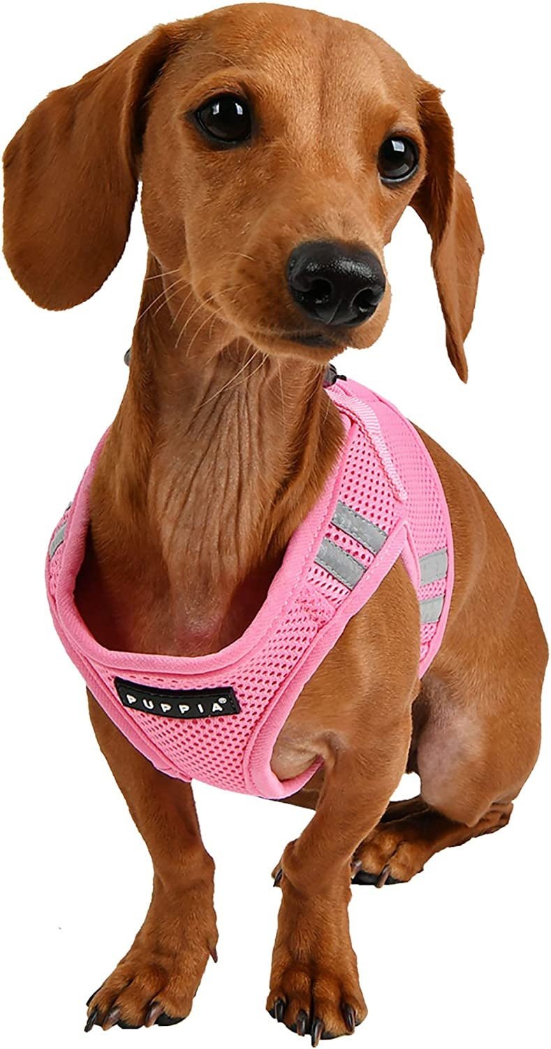 Puppia Soft Vest Harness PRO model B Pink hondentuig > honden harnas > model B Small